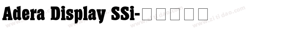 Adera Display SSi字体转换